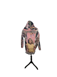 a hoodie with a picture of a girl on it